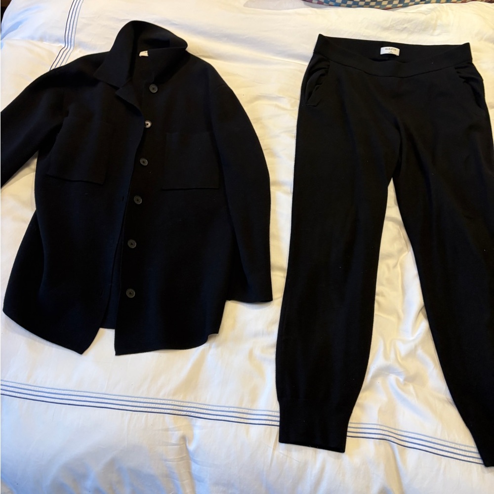 Babaton Black knit Pants & Jacket Set